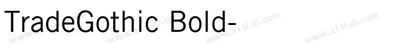 TradeGothic Bold字体转换